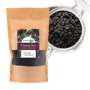 Czarny bez owoce suszone 100 g – naturalny surowiec do naparów i przetworów