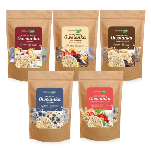 Zestaw owsianek Stacja Bio – 5 smaków × 250 g