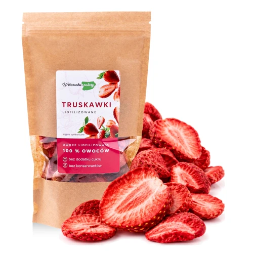 Chrupiące truskawki liofilizowane 30 g  – naturalna słodycz zawsze pod ręką