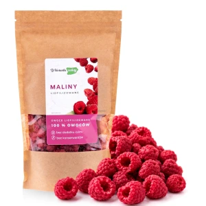 Maliny liofilizowane 30 g – intensywnie malinowy smak w chrupiącej formie