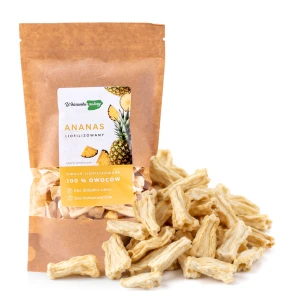 Ananas liofilizowany kawałki 50 g – naturalna słodycz dla dzieci i dorosłych