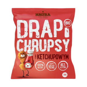 Ekologiczne chrupki kukurydziane o smaku ketchupowym dla dzieci 50 g 