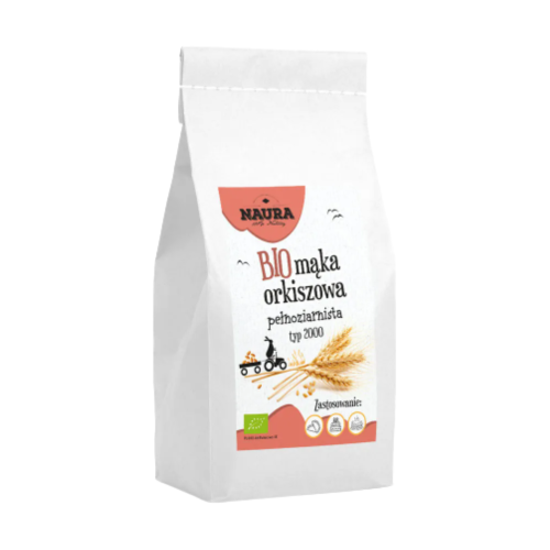 BIO Mąka Orkiszowa Pełnoziarnista Typ 2000 1 kg – Naura