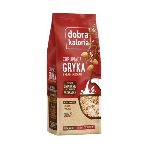 Gryka Ekspandowana z Migdałami 200 g – Naturalna Przekąska i Dodatek do Śniadań