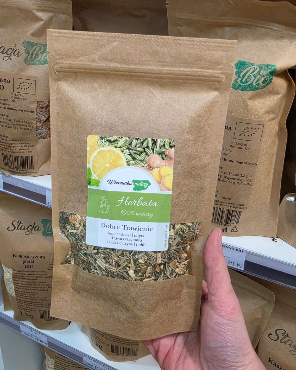 Produkty lokalnych producentów dostępne w Stacja Bio